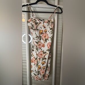 Floral Spaghetti Strap Dress-Size Medium